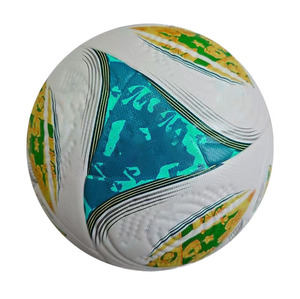 Ballon de football en cuir PU personnalisable, durable et très vendu, taille 5, thermocollé - Product Image 1