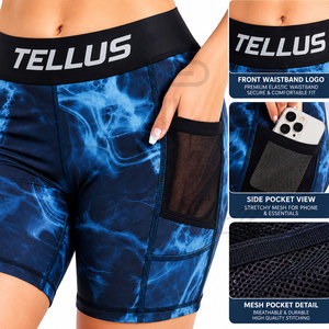 Shorts de Compresión para Mujer, Ropa Deportiva, Corte Regular, Logotipo Personalizado, Cintura Alta, Transpirables, para Gimnasio y Running - Product Image 6
