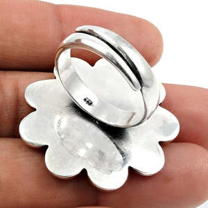 Vintage Oxidized 925 Silver Women's Statement Mandala <b>Ring</b> At Wholesale Price Bohemian Jewelry Perfect For Party And Gift - Product Image 2