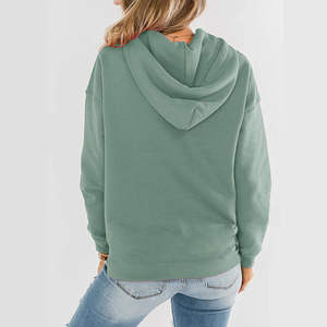 Hoodie surdimensionné de luxe personnalisé pour femmes, de haute qualité, avec fermeture éclair, style streetwear, avec design en strass pour l'hiver - Product Image 3