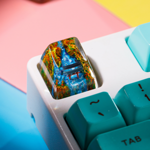 Keycaps Mystiques Anime, Keycaps Artisanaux Personnalisés, Keycaps Anime Mignons, Keycaps Verts, Ensemble de Keycaps, Keycaps en Résine - Product Image 3