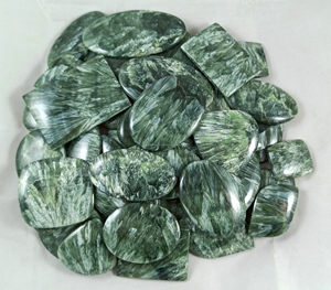 Natural Seraphinite Loose Gemstone Cabochon Loose Gemstone Wholesale Lot Pear Shape and Fine Gemstone Use Jewelry Making - Product Image 2