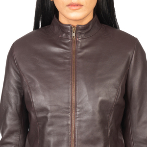 Women Leather Blazer <b>Jacket</b> Ladies Office Coat Genuine Leather Outerwear Wholesale Manufacturer Bulk - Product Image 4