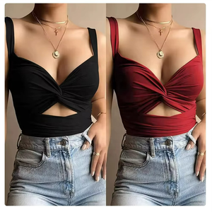 Women's Solid Color Fitness <b>Bras</b> <b>Open</b> Back Front Hollow Strap Design for Yoga & Workout - Product Image 5