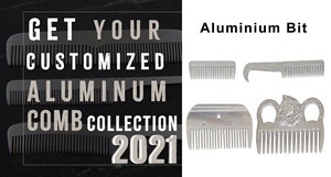 Personnalisé fait Nouveau Équitation En Aluminium Simple Face En Métal Peigne Fabricant Personnalisé Équitation Peigne avec Tête De Cheval - Product Image 4