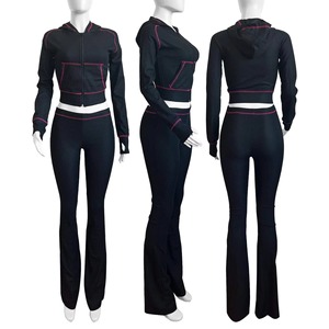 Conjunto Deportivo de Dos Piezas con Logotipo Personalizado para Mujer, Fabricante de Ropa Deportiva de Moda, Pedido al por Mayor, Chándal con Logotipo Personalizado 2026 - Product Image 5