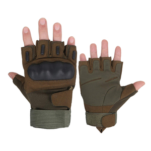 Gants tactiques mi-doigts personnalisés en gros, unisexes, résistants aux intempéries, imperméables, camouflage, polyester/coton, séchage rapide - Product Image 1