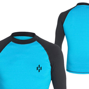 Chemises de compression sur mesure pour hommes, col rond, manches longues, tricotées en Spandex/Polyester, écologiques, anti-plis, respirantes - Product Image 6