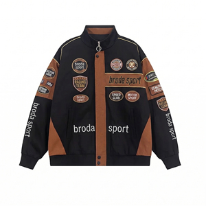Wholesale Oem Custom Made Design Embroidered <b>Motorcycle</b> Racing <b>Jackets</b> Premium Quality Vintage Car Varsity Nascar <b>Jacket</b> men - Product Image 5