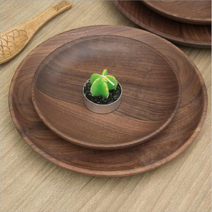 Dinnerware Wood Plates Modern Design Wood Plates Restaurant <b>Serving</b> Wooden Natural Wooden Plates and <b>Dishes</b> <b>Set</b> Food Safe - Product Image 5