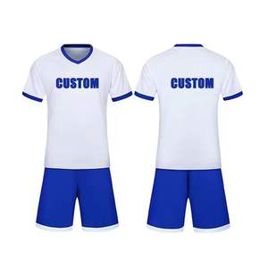 Tenues de football personnalisées de haute qualité pour hommes, col en V, impression par sublimation, respirantes, séchage rapide, ensemble de maillots - Product Image 5