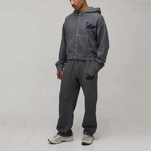 Custom Printed Mens Tracksuit Polyester Cotton Casual Hoodie <b>Jogger</b> <b>Set</b> DTF Logo Personalized Two Piece <b>Matching</b> Outfit Clothing - Product Image 1
