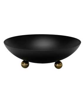 Bol de service en métal au design unique avec base dorée, style glamour poli, passe au lave-vaisselle, bol de présentation alimentaire, qualité export - Product Image 3