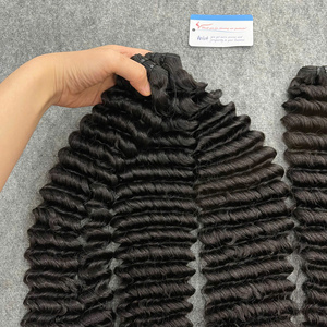 Extensions de cheveux humains vietnamiens Deep Wave, naturelles, douces, épaisses, pointes pleines, sans nœuds, offre limitée, vente chaude, directement de l'usine - Product Image 4