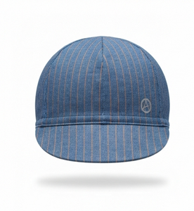 Gorro Deportivo Ligero para Verano, con Rayas Azules, Protección UV, Banda Absorbente y Tejido Transpirable - Product Image 1