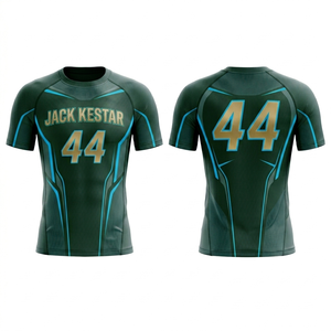 Maillot de football personnalisé Rashguard T-shirt à séchage rapide, vêtement de sport compressif, sublimation, maillot d'entraînement de football respirant et athlétique - Product Image 5