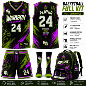 High Quality Basketball Uniform Set 100% Polyester Sublimation Basketball Jersey Short Set With Sock And Bags - Product Image 4
