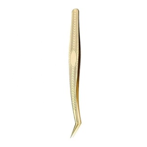 Pince à épiler professionnelle en acier inoxydable de qualité supérieure pour extensions de cils, longue, à pointe fine, outil de beauté de haute qualité - Product Image 2
