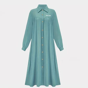 Haut long modeste islamique pour femmes, tricoté, éco-responsable, style unique, faible MOQ - Product Image 1