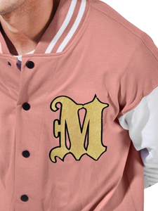 Blousons de baseball d'hiver personnalisés avec logo pour hommes – Style universitaire brodé, tendance, patchwork vintage - Product Image 4