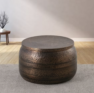 Mesa de centro de Metal de decoración de lujo para el hogar con diseño de panal en relieve, mesa de centro personalizada, exportador para sala de estar del hogar - Product Image 1