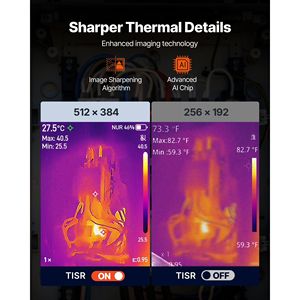 Termocamera a Infrarossi con Schermo LCD da 3,45 Pollici, Risoluzione Superiore 2MP Pro, Fotocamera Termica Aggiornata 512 X 384 TISR - Product Image 2