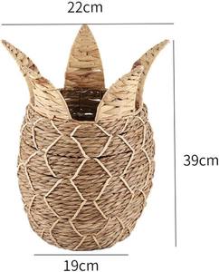 Panier de rangement artisanal en jacinthe d'eau et ananas pour la décoration intérieure, vente en gros, écologique, fabriqué au Vietnam - Product Image 2
