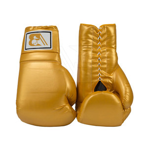 Gants de boxe professionnels en cuir de haute qualité à lacets, design personnalisé, évacuation de l'humidité, unisexe, faible MOQ, service OEM - Product Image 2