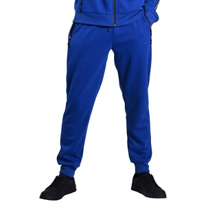 BLIZ SPORTS WEAR Ensemble survêtement homme bleu à capuche et fermeture éclair, pantalon de jogging décontracté automne, écologique, respirant, polyester/coton 2-en-1 - Product Image 4