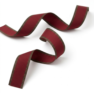 Ruban gros-grain de Noël vert bordeaux de 25 mm en gros pour la décoration d'arbres, couronnes, nœuds, boîtes cadeaux, cheminées et travaux manuels de couture pour les fêtes - Product Image 4