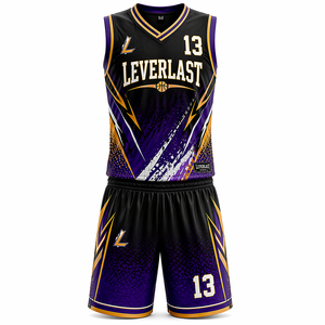 Ensemble de maillots de basket-ball sans manches personnalisés de qualité supérieure, uniforme d'équipe, design sublimé, tissu en maille respirant, personnalisé, unisexe, sport - Product Image 5