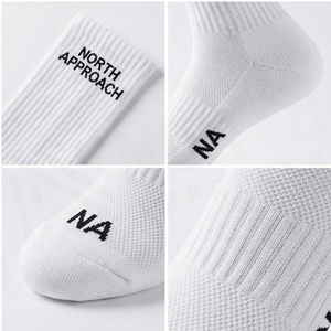 North Approach Crew <b>Socks</b> White Cotton Breathable <b>Running</b> <b>Socks</b> for Adults Summer Season - Product Image 4