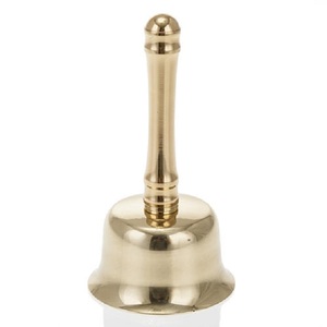 Campana de Mano Decorativa de Latón con Forma de Flor, Adorno de Dos Tonos, Estilo Tradicional, Artesanía para el Hogar, Iglesia o Escuela - Product Image 2