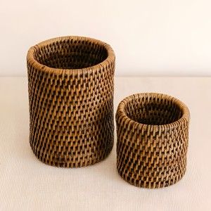 Panier de rangement en rotin pour crayons, prix de gros, organiseur de bureau, paniers pour stylos - Product Image 3