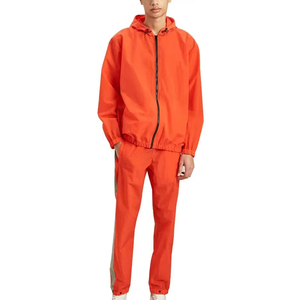 Conjunto Deportivo Cortavientos de Nailon Impermeable de Alta Calidad, Ligero, para Hombre, de Color Sólido - Product Image 1