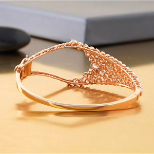 14K Rose <b>Gold</b> Bezel 3.62 CT Round Lab Grown Diamond Bubble Cluster <b>Bangle</b> Diamond Bracelets & <b>Bangles</b> - Product Image 4
