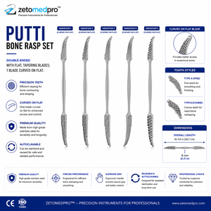 เครื่องมือผ่าตัดกระดูก ZETOMEDPRO MA-13-770 แบบใช้มือ  ใบมีดปลายแบนสองด้าน  ขนาด 26.7 ซม. - Product Image 3