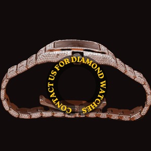 นาฬิกาฮิปฮอปสุดหรู ลดราคาพิเศษ ประดับเพชร สไตล์สแตนเลสสตีล สำหรับผู้ชาย เครื่องประดับแฟชั่น จากซัพพลายเออร์อินเดีย - Product Image 5