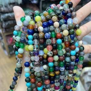 Perles rondes en pierre naturelle de jaspe, perles de guérison énergétique, pierres précieuses rondes aléatoires pour la fabrication de bracelets, colliers et bijoux DIY - Product Image 6