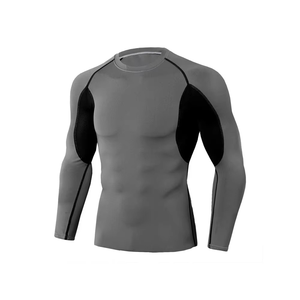 Chemise de surf anti-bactérienne respirante et écologique à manches longues pour homme en polyester/nylon, chemise de compression BJJ UPF50+ - Product Image 1