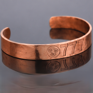 Artisanal Angel Number Pure Copper Spiritual Health Wristband Fashionable Metal Jewelry Exquisite Craftsmanship - Product Image 1