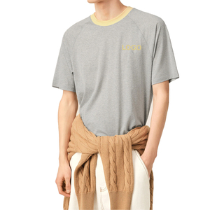 T-shirt en coton brodé avec logo tendance pour homme, style streetwear minimaliste, jersey premium, coupe classique, personnalisable OEM - Product Image 1