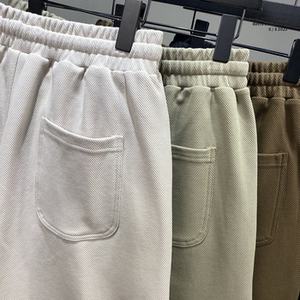 Pantalones Cortos Deportivos de Verano para Hombre, Unisex, de Felpa Francesa, para Gimnasio, Estilo Urbano, 100% Algodón, Lavado Ácido, Pantalones Cortos Deportivos para Correr, Impermeables, de Secado Rápido - Product Image 6