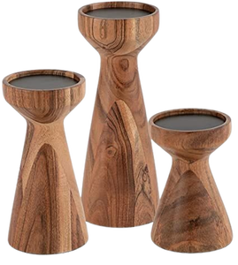 <b>Brass</b> <b>Candlestick</b> Holder Set of 3 Tall Stands for Home Decoration Durable Metal Design - Product Image 5