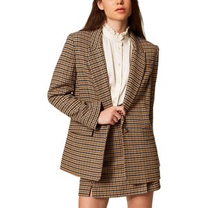 100% Wool Men Blazer <b>Jacket</b> 550g Thick Tweed Houndstooth Single Breasted Retro Casual Business <b>Wedding</b> Unisex Custom Made Winter - Product Image 2