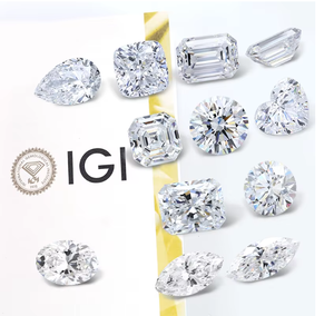 Diamants solitaires exclusifs SHREERAJ certifiés IGI, cultivés en laboratoire, 1 CT, 2 CT, 3 CT, forme marquise hollandaise, hexagone, couleur E, VVS2 - Product Image 5