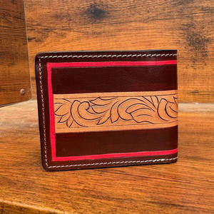 Wholesale Luxury Designer Hand Tooled Leather Bifold Short <b>Wallet</b> High Quality Genuine Cowhide Leather Credit <b>Card</b> <b>Holder</b> <b>Wallet</b> - Product Image 4