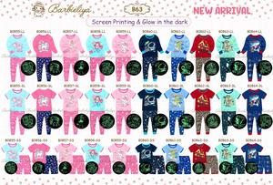 Barbieliya SL Pyjamas pour enfants à manches courtes Conception de dessins animés respirants Lueur dans le noir Pyjamas pour enfants expédiés du CN - Product Image 6