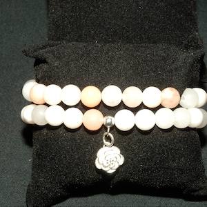 Cuentas redondas de aventurina rosa mate, cuentas de piedra natural para pulsera, collar, joyería DIY - Product Image 3