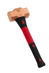 Martillo de cobre de primera calidad, cabeza de 1 a 2 kg, mango de fibra de vidrio de 9 a 12 pulgadas, herramienta de demolición sin chispas - Product Image 4